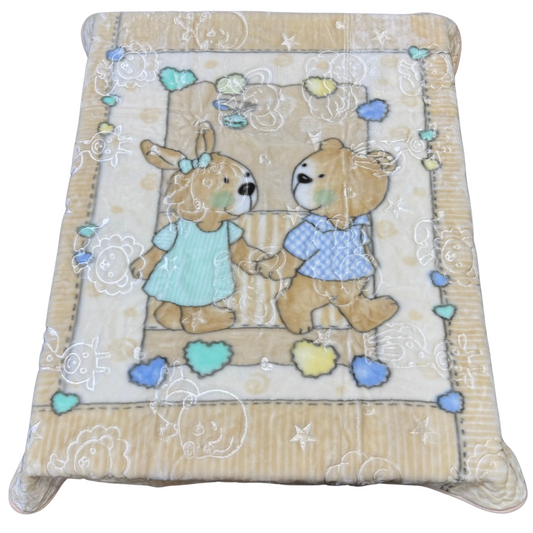 Poptex Baby Blanket – Baby Pattern (Yellow, Style F7020)