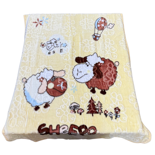 Poptex Baby Blanket – Baby Design (Yellow, Style NB230)